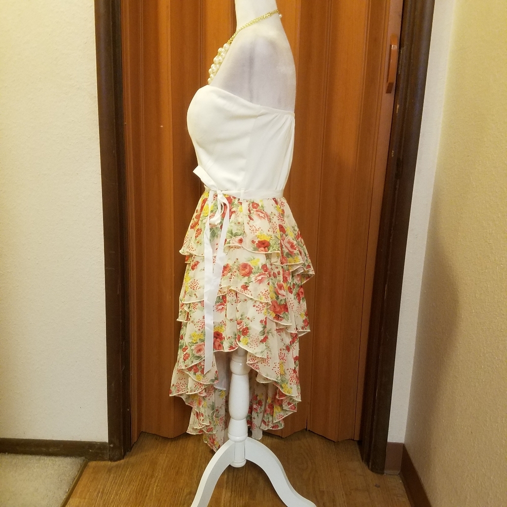 AMSTYCAL FLORAL RUFFLED DRESS - Picture 5 of 6